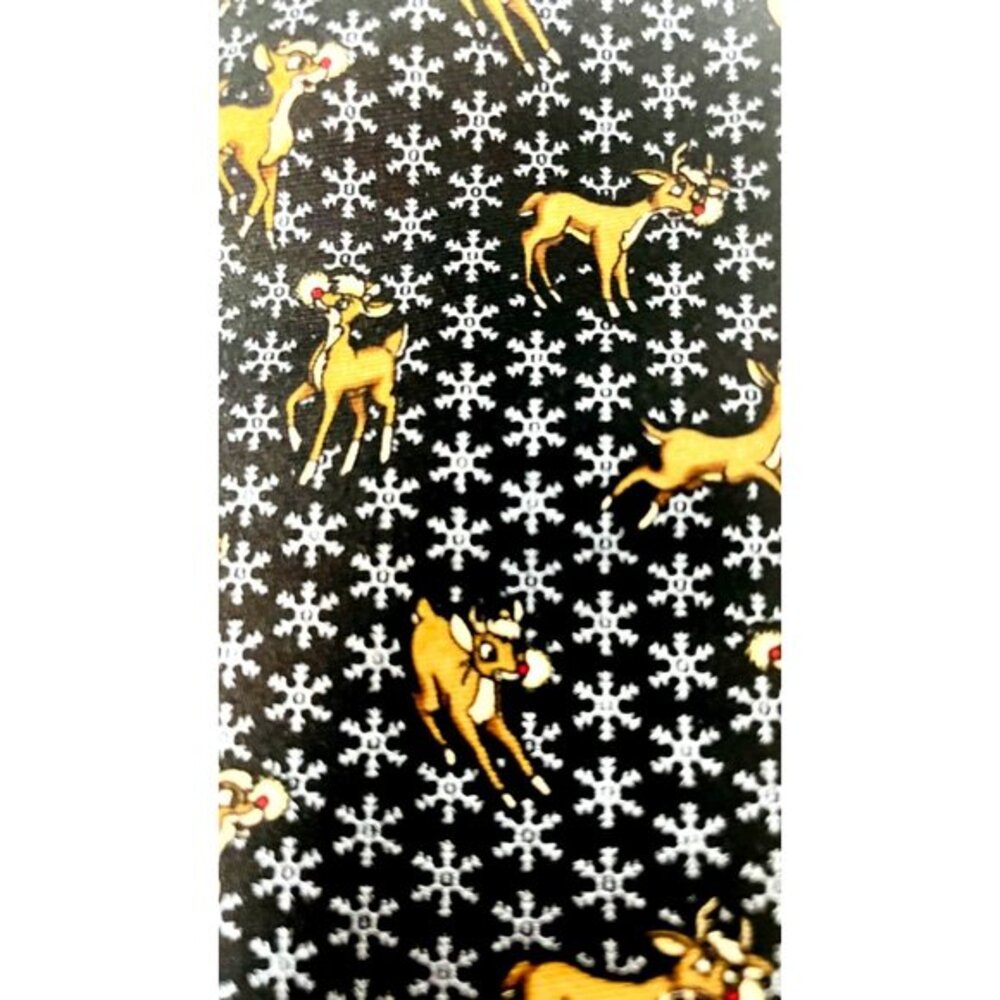 Rudolph Red Nosed Reindeer Silk Tie 58' Christmas Holidays